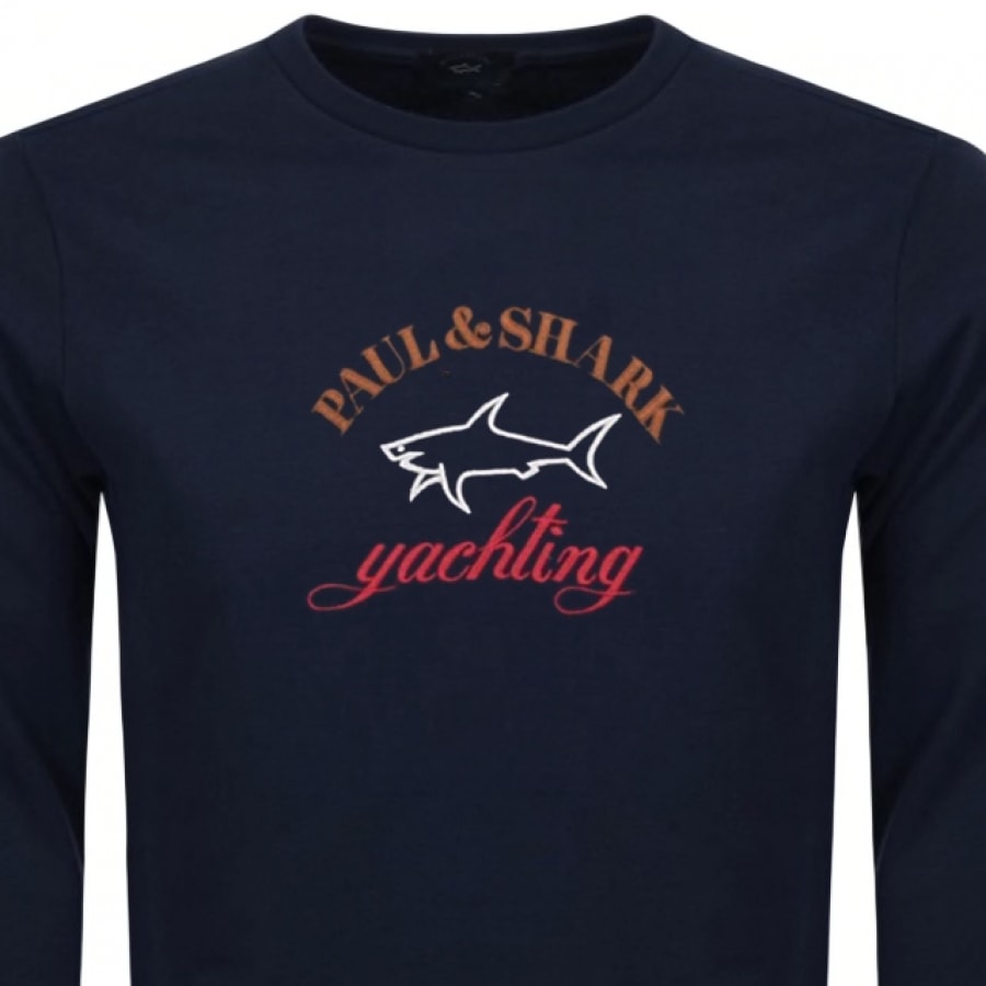 Alternative Image for ProductPaul And Shark Crew Neck Logo Sweatshirt Navy2